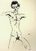 Egon Schiele Nude Self Portrait Spain oil painting artist
